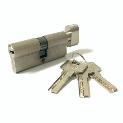 qualità  Single Open Brass Cylinder Lock Custom Size One Side Key Cylinder Silver fabbrica