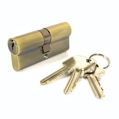 qualità  Brass Euro Cylinder Lock 70mm Double Sided Cylinder Lock Customized fabbrica