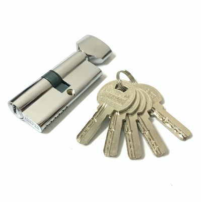 Cilindro della serratura a cilindro singolo argento da 70 mm con perni in ottone o perni in ferro