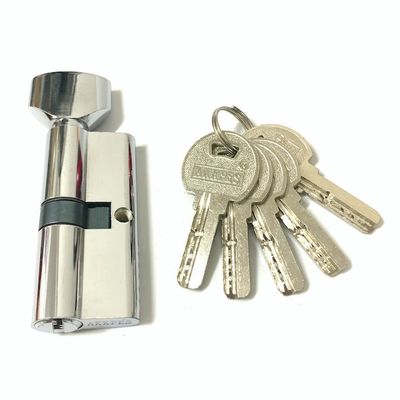 Cilindro della serratura a cilindro singolo argento da 70 mm con perni in ottone o perni in ferro