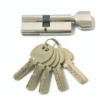 Cilindro della serratura a cilindro singolo argento da 70 mm con perni in ottone o perni in ferro
