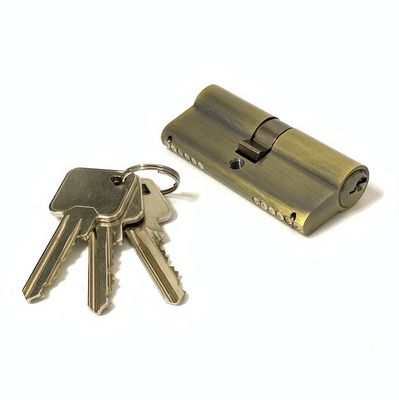 Serratura a cilindro Euro in ottone 70 mm Serratura a cilindro a doppio lato personalizzata