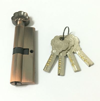 Serratura a profilo euro a cilindro di 90 mm in ottone di zinco con chiave in ottone o in ferro