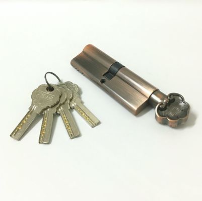 Serratura a profilo euro a cilindro di 90 mm in ottone di zinco con chiave in ottone o in ferro