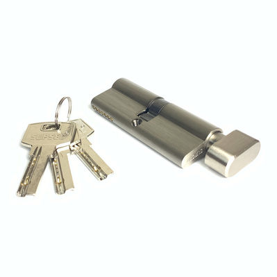80 mm Chiusura cilindrico a manopola di taglia personalizzata cilindro a giro di pollice singolo argento